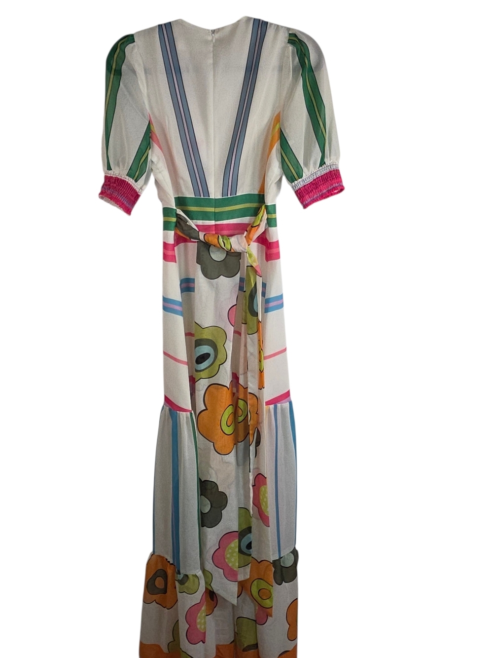 L'ATISTE White Dress with Pink Accent - Picture 4 of 12